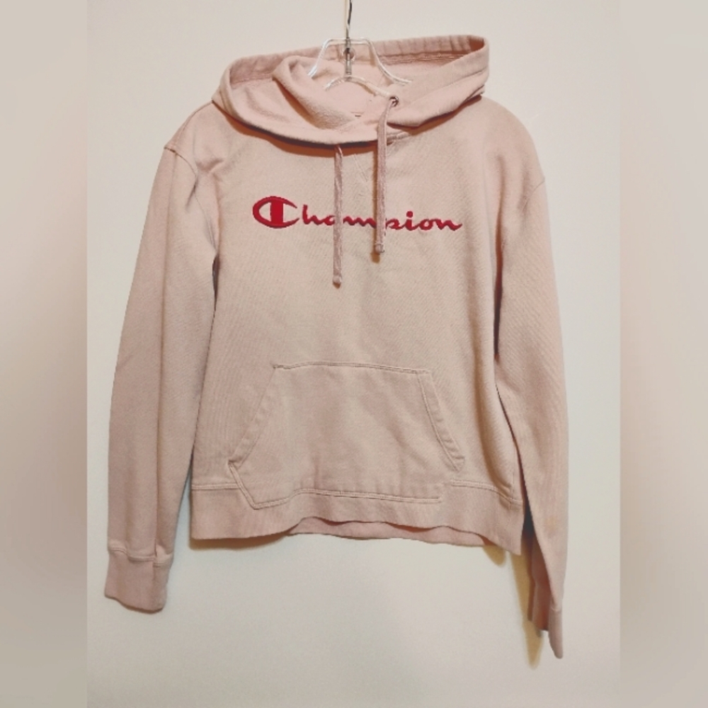 Champion (R) Pink Sweater Hoodie Soft Comfort Fabric Cotton Polyester Elast S/CH